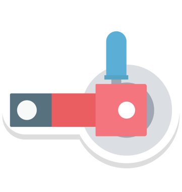 Daire testere izole vektör simge İnşaat için