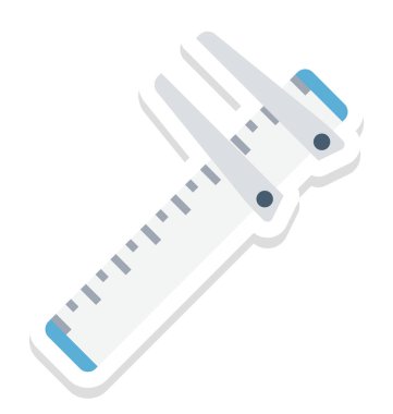 Varnier izole vektör simge İnşaat için