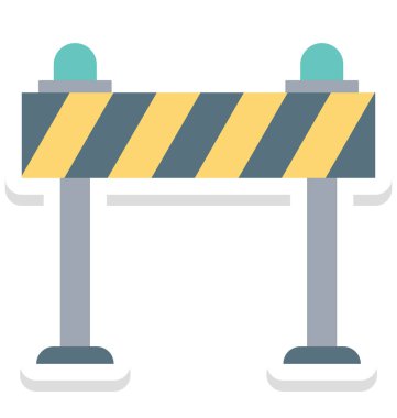 Bariyer izole vektör simge İnşaat için