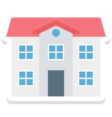 Bina izole vektör simge İnşaat için