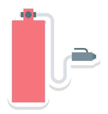 Yangın söndürücü izole vektör simge İnşaat için