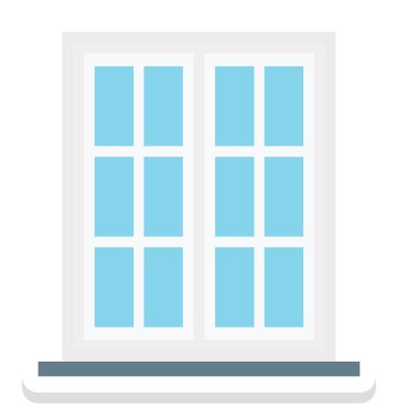 Ev pencere izole vektör simgesi yapımı için