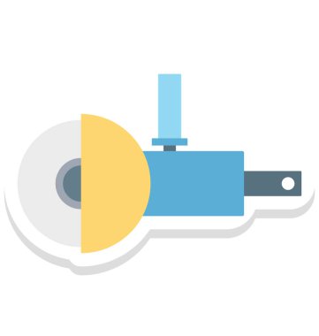 Daire testere izole vektör simge İnşaat için