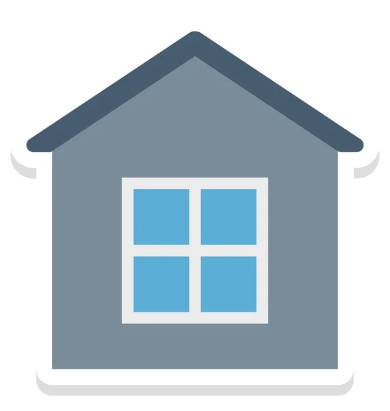 Huis Geïsoleerd Vector Icon Voor Bouw — Stockvector