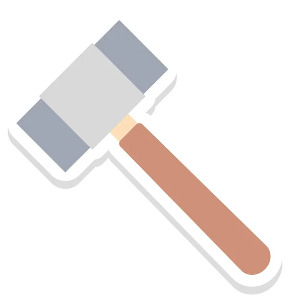Hammer Isoliertes Vektor Symbol Für Den Bau — Stockvektor