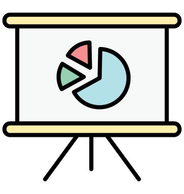 Pasta grafik renkli vektör simgesi 
