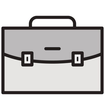 İş çantası izole vektör simgesi  