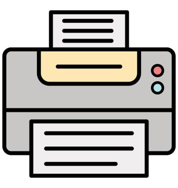 Faks izole vektör simgesi  