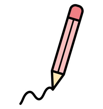 Kalem izole vektör simgesi  