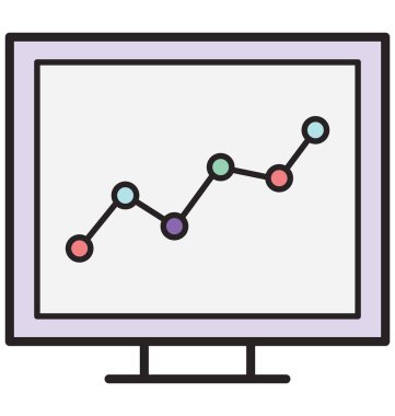 Grafik izole vektör simgesi  