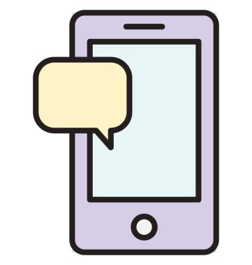 Mobil iletişim izole vektör simgesi  