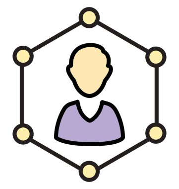 Online iş adamı izole vektör simgesi  