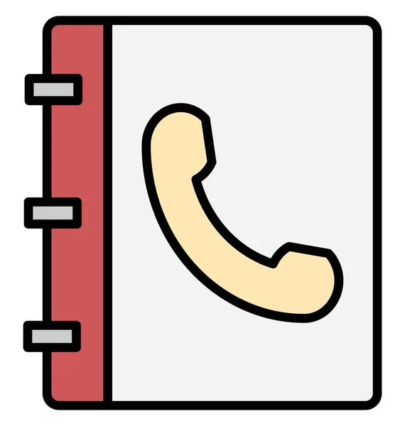 Telefon Directory Isoleret Vektorikon – Stock-vektor