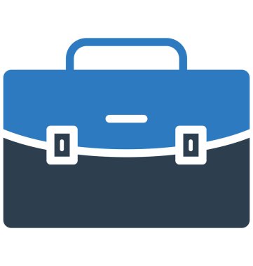 İş çantası izole vektör simgesi 