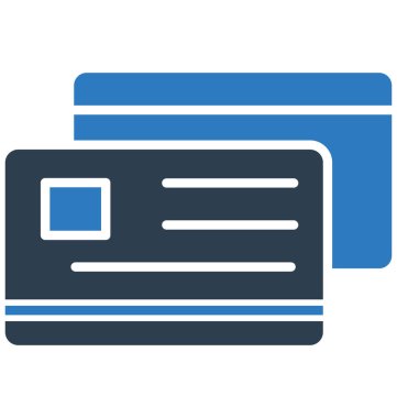 Kredi kartı izole vektör simgesi  