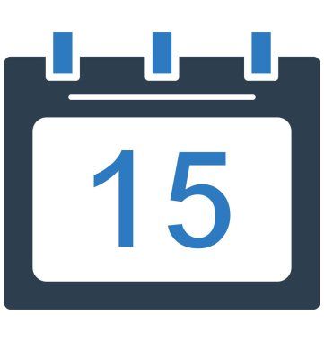 Takvim izole vektör simgesi  