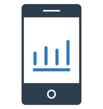 Mobil grafik izole vektör simgesi