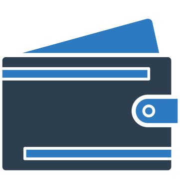 M-cüzdan izole vektör simgesi  