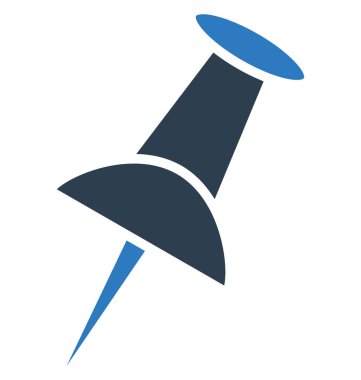 PIN izole vektör simgesi itmek  