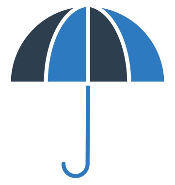 Şemsiye izole vektör simge açıldı  