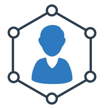 Online iş adamı izole vektör simgesi  