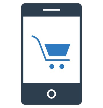 Online alışveriş izole vektör simgesi  