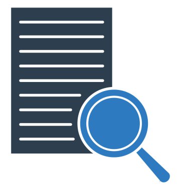 Arama belge izole vektör simgesi  