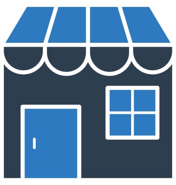 Sokak dükkanı izole vektör simgesi  