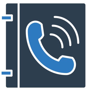 Telefon rehberinde izole vektör simgesi  