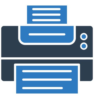 Çizgi ve dolgu simgesini ile Faks izole vektör 