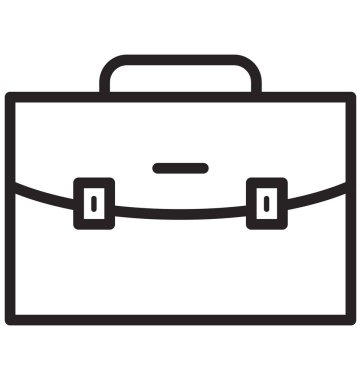 İş çantası izole vektör simgesi 