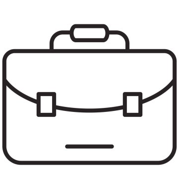 İş çantası izole vektör simgesi  