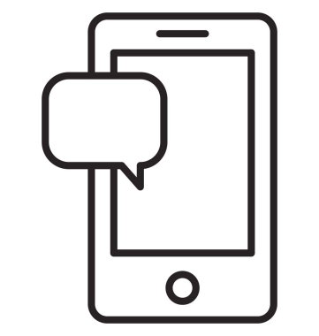 Mobil iletişim izole vektör simgesi  