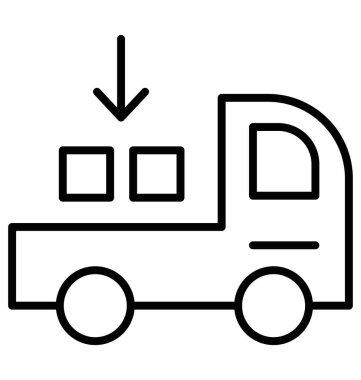 Teslimat Van izole vektör simgesi  