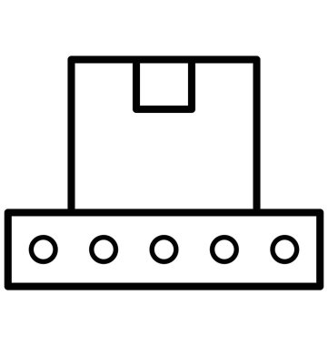 Konveyör bant izole vektör simgesi  