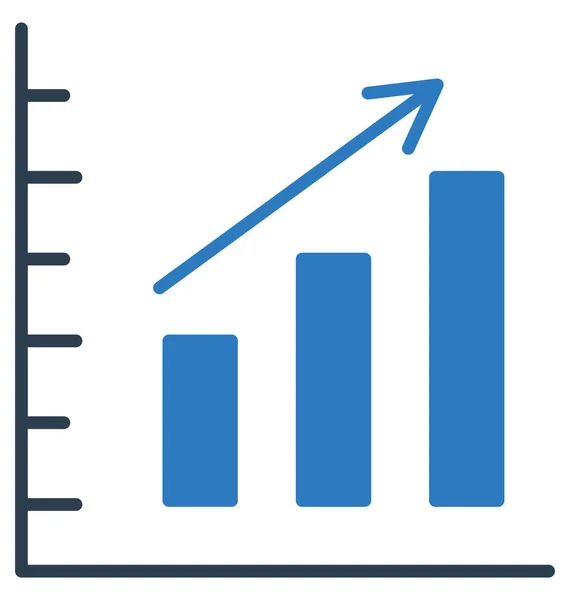 Icona Vettoriale Isolata Del Grafico Aziendale — Vettoriale Stock