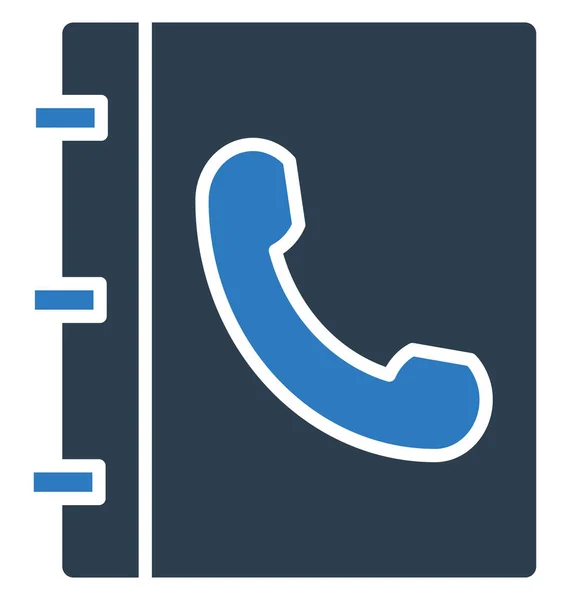 Diretório Telefone Isolado Vector Icon — Vetor de Stock