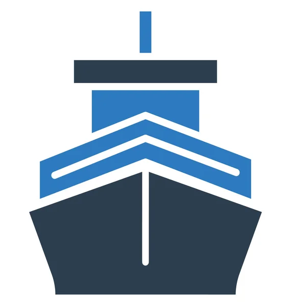 Cruise Ship Isolated Vector Line Fill Icon — Stock Vector