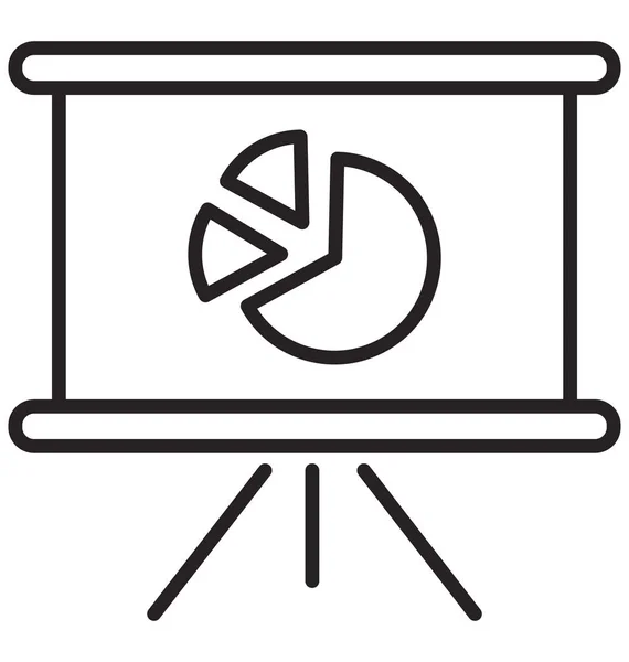 Cirkeldiagram Geïsoleerde Vector Icon — Stockvector