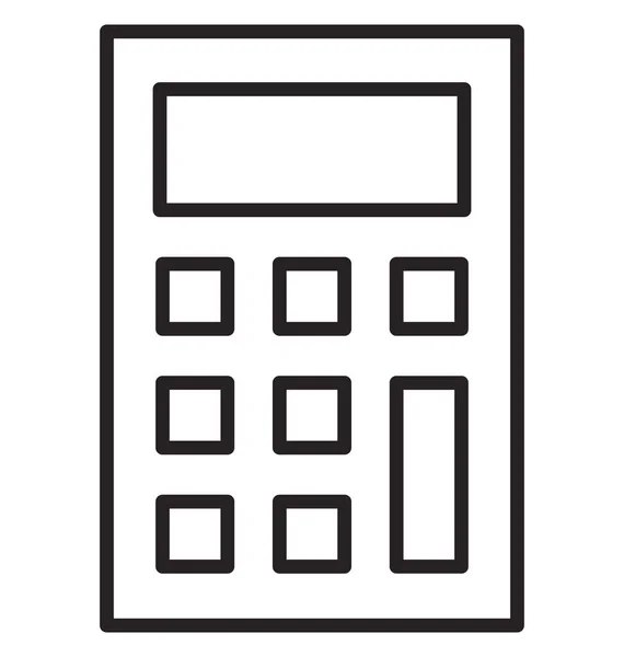 Ikona Białym Tle Wektor Kalkulator — Wektor stockowy