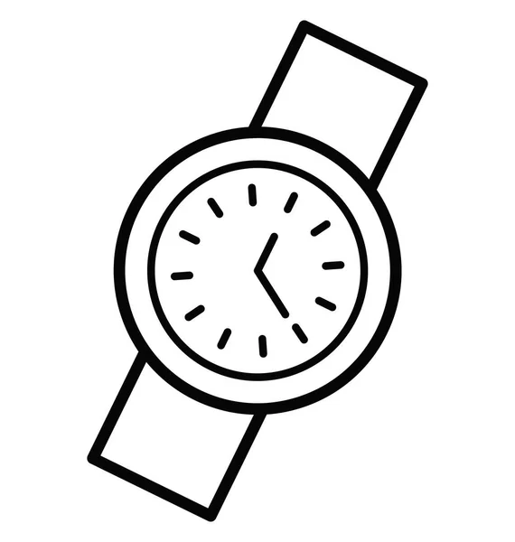 Relógio Pulso Isolado Vector Icon —  Vetores de Stock