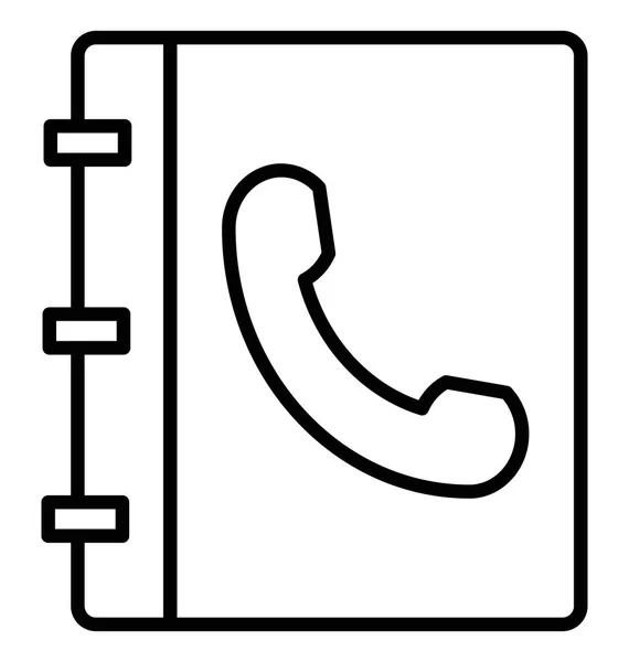 Telefoongids Geïsoleerde Vector Icon — Stockvector