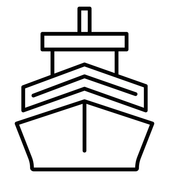 Cruise Hajó Elkülönített Vector Icon — Stock Vector