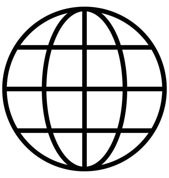 Globe Elszigetelt Vector Icon — Stock Vector