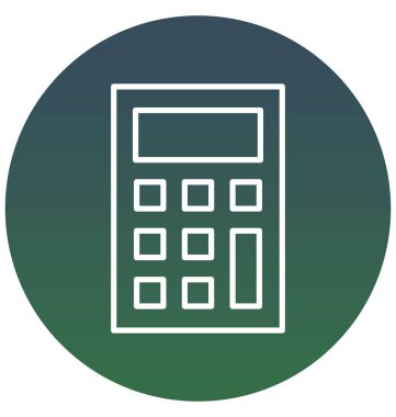 Hesap makinesi izole vektör simgesi 