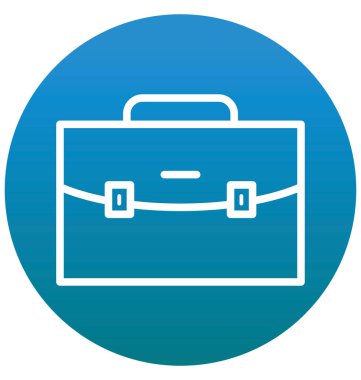 İş çantası izole vektör simgesi 