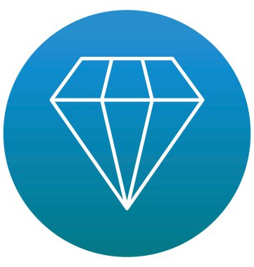 Elmas izole vektör simgesi  