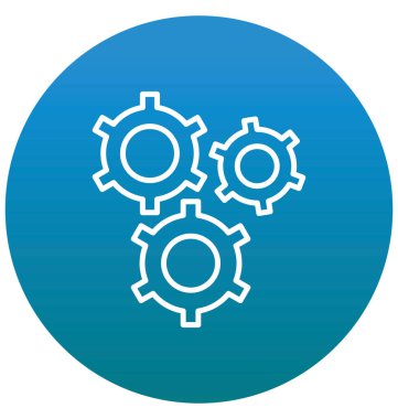 Gears'ı izole vektör simgesi  