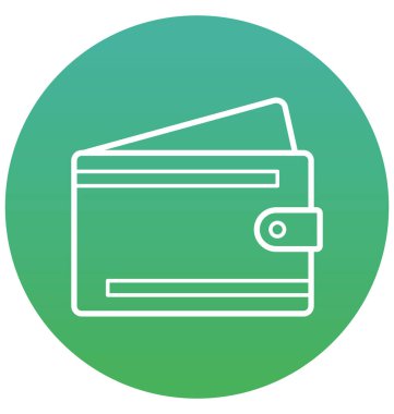 M-cüzdan izole vektör simgesi  