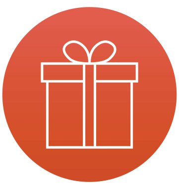 Hediye kutusu izole vektör simgesi  